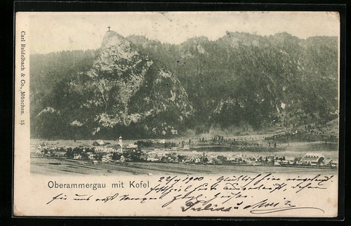 Ansichtskarte oberammergau - ansichtskarte,