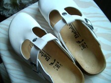 Pantoletten weiss Betula Gr. 41(7,5) Echtleder NEU