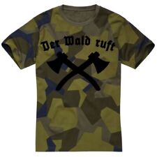 T-Shirt Schweden Tarn Camo Der Wald ruft Naturbursche Holzfäller Förster Jäger