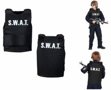 SWAT kugelsichere Weste Jungen Mädchen Kostüm Agent Polizei Karneval