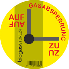 Biogasanlage Aufkleber Gasabsperrung 100 - Rohrleitungskennzeichnung TRAS 120