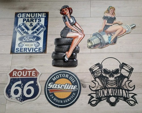 Blechschild rockabilly reklame - blechschild,