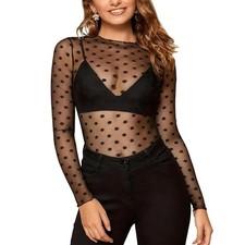 Mesh Oberteil Damen Sexy