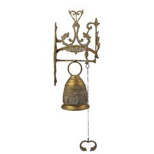 patiniert unpoliert Türklopfer Wandglocke mit Bewegungsvorrichtung Gelb Liturgie