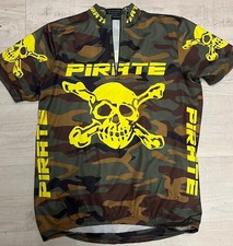 Pirate Hamburg Herren Fahrrad Trikot Kurzarm Half Zipper L/XL Schnelltrocken