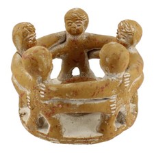 Budawi® Freundeskreis aus Ton mit 5 Figuren Handarbeit aus Mexiko gelb