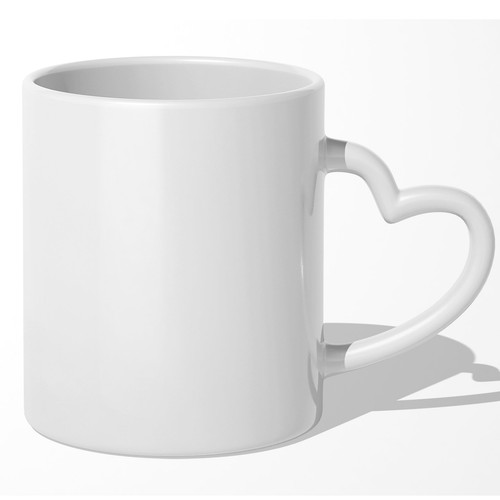 Sublimationstasse herzhenkel - sublimationstasse,