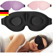 Schlafmaske 3D Augenmaske Schlafbrille Schwarz Reise Damen Herren PREMIUM ERGO