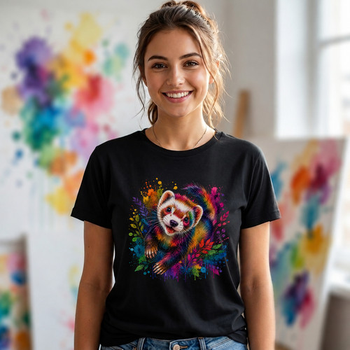 Regenbogen frettchen aquarell - regenbogen,