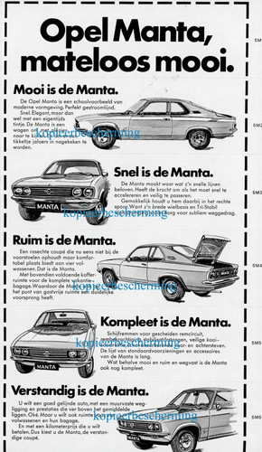 Opel manta werbung 1970 - opel,