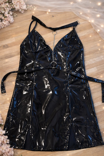 Sexy kleid lackleder optik - sexy,
