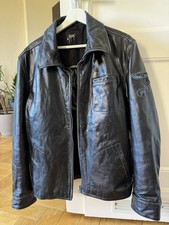 Herren Lederjacke Bikerjacke Gipsy, schwarz, Gr. XXL (wie L/XL)