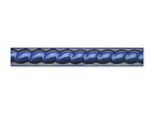 Serie Ibiza: Fliesenleiste "Cordon Cobalto Ibiza", gewölbt, 3x20 cm, blau, Glanz