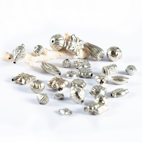 Indische metall perlen - 5x,