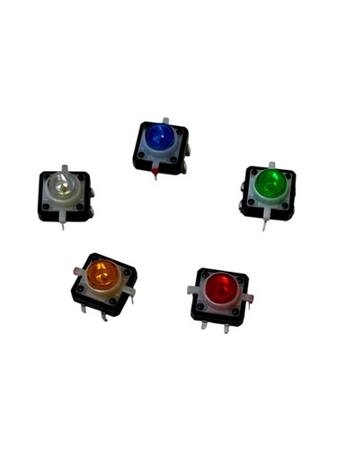 Drucktaster mit led 12x12x7 - drucktaster, 12x12x7.3