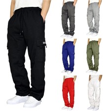 Herren Sporthose Cargo Jogger Jogginghose Stretch Sweatpants Sweathose S-5XL DE