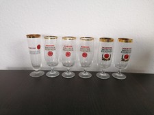 6 Pilsgläser der Martini Brauerei Kassel Biergläser mit Goldrand