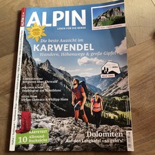 Zeitschrift „Alpin“, Ausgabe 8/22, Karwendel u.a.