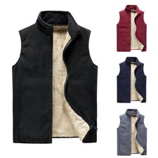 Herren Weste Winter Fleece Bodywarmer Übergangs Jacke Ärmellos Microfleece Coat