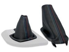 SCHALTMANSCHETTE HANDBREMSSACK FUR BMW E60 E61 automatik LEDER NAHT /M/