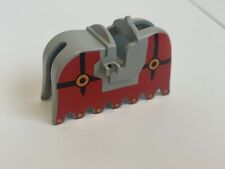 1x Lego Pferdedecke Schabracke hell grau rot König Burg 6097 6047 6099 2490pb01