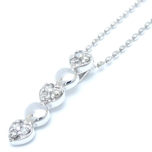 10k weißgold collier - collier, diamant