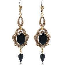 Jugendstil Ohrringe Gold