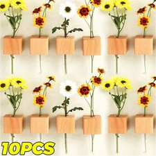 Holz Reagenzglas Vase