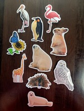 STICKERS x 10 Flamingo Polar