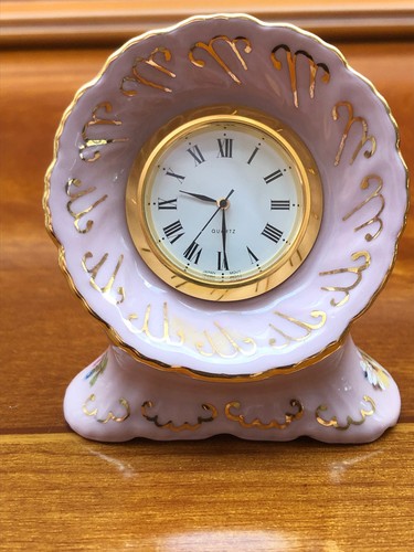Rosa porzellan standuhr - h&c,