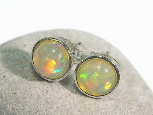 Opal ohrstecker äthiopischer - opal,