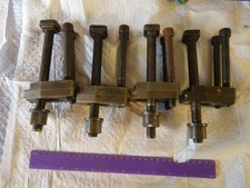 4 Maschinenzwingen Fräsen Bohren M16 T-Stück Bolzen 175mm