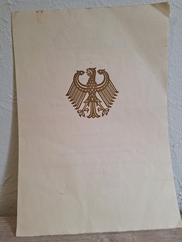 Urkunde brd bundesminister - urkunde,