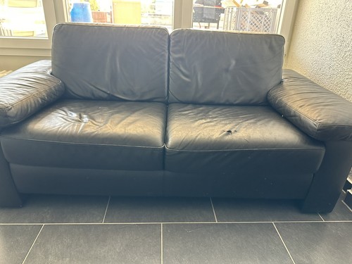 Ledercouch gebraucht schwarz - ledercouch,