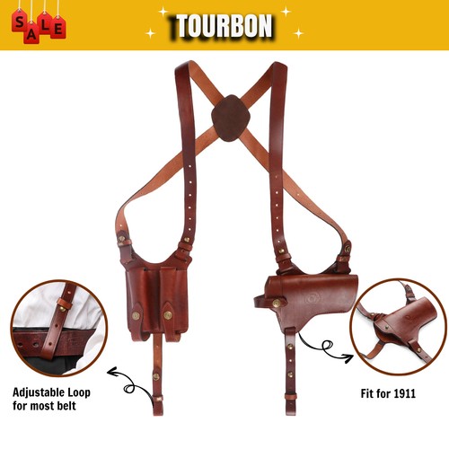 Tourbon leder pistolenholster - tourbon, leder-pistolenholster