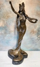 Bronzefigur Jugendstil Bronze Skulptur Bronze Figur 60cm Statuette signiert