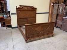 Antik - Prunk Bett, Nußbaum