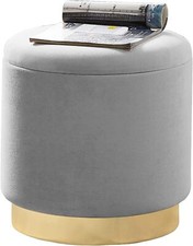 Zylindrischer Samthocker