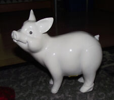 Figur: weisses Schwein 19cm hoch und lang
