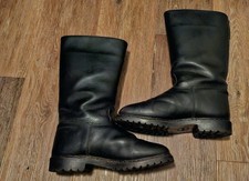 Jura Leder Lammfell Stiefel Jagdstiefel  Motorradstiefel 42 Schwarz
