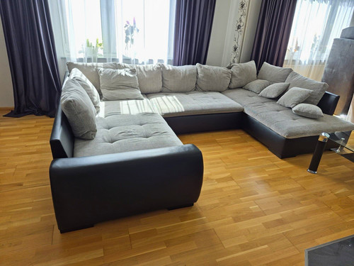 Ecksofa form grau - ecksofa, l-form