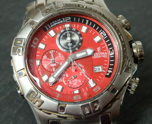 Rote festina chrono bike - rote, uhr