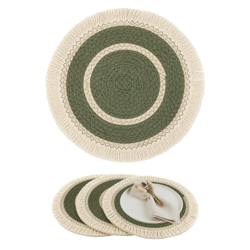 Boho platzsets seegras rund - platzsets,