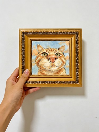 Orangefarbene tabby katze mit - orangefarbene,