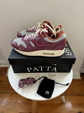 Patta x Nike Air Max 1 Burgundy US10 EU 44 Collab Sneaker Runner