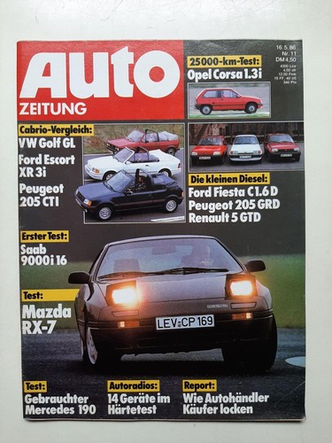 Auto zeitung 1986 golf i - 11/1986,