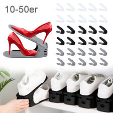 Schuhregal 10x - 50x Verstellbarer Schuhstapler Weiß Schuhhalter Schuh Organizer