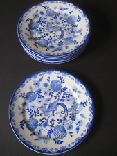 6 Teller 19/2 cm Rosenthal Kronach Else  Paradiesvogel blau