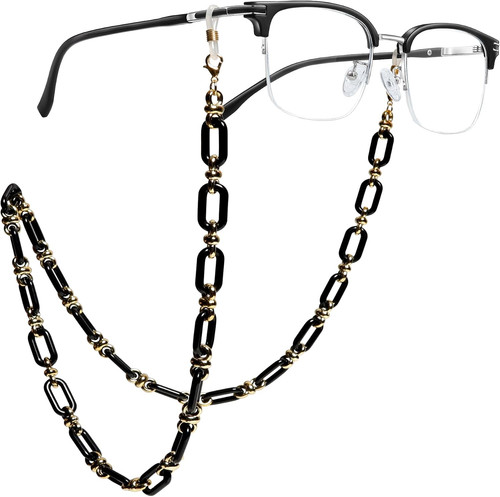 Brillenkette acryl eckige - brillenkette,