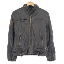 Alpha Riders Industries Kunstleder Motorradjacke Braun Damen Ve5 Größe L